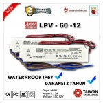 Power Supply Trafo Meanwell LPV-60-12 DC 12V 5A 60W | Mean Well (Waterproof)